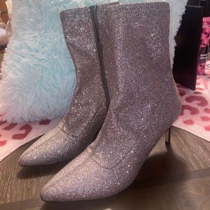 Like new barely worn Mix No 6 bootie heels sparkly